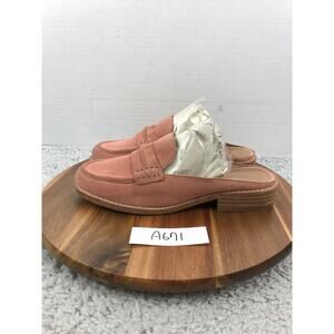 Madewell Women 7 Elinor Dusty Pink Suede Casual Slip On Fashion Loafer Mule Shoe